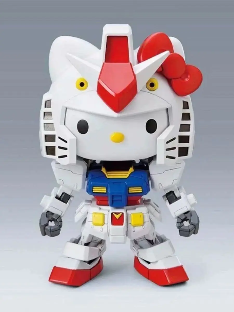 

Bandai Gundam Hello Kitty & RX-78-2 Spirits SD-EX Standard Model Kit Anime Figures Pvc Statue Doll Collection Decor Kids Toys