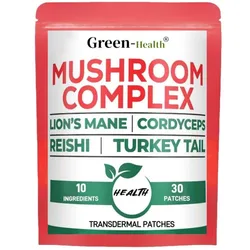 30 Patches 10 in1 Lions Mane Complex Transdermal Patches - Blended with Cordyceps Sinensis, Reishi Mushroom Turkey Tail Mushroom