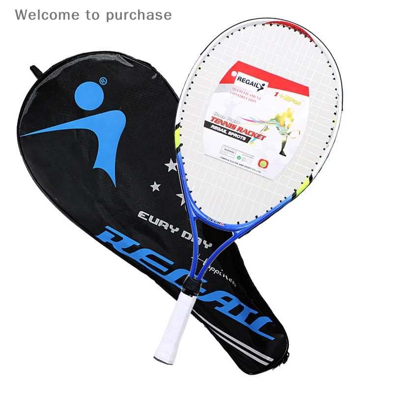 Speciaal tennisracket voor tieners Nylondraad voor kindertraining 23 inch tennisracket van aluminiumlegering Sterk