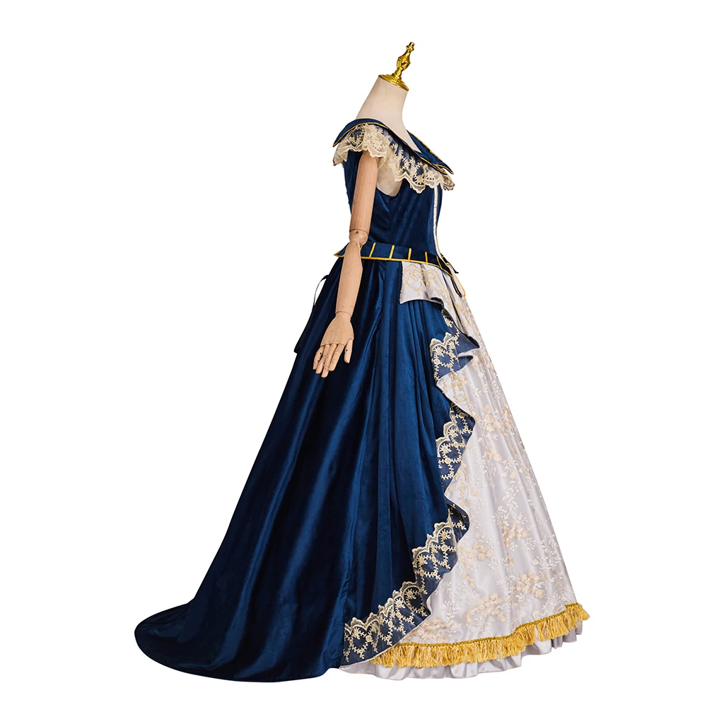 Alina Starkov Cosplay Costume Women Fantasia Blue Court Queen Dress Halloween Carnival Party Princess Ball Gown