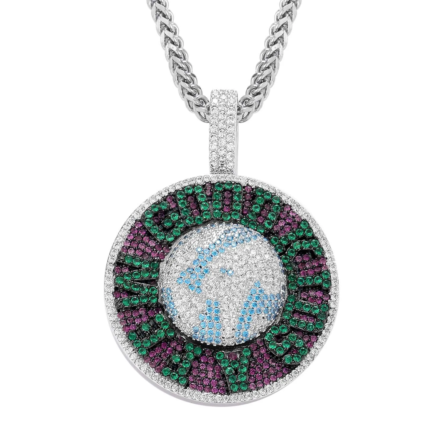 Rotating Earth Pendant Necklace Clavicle Chain Accessories