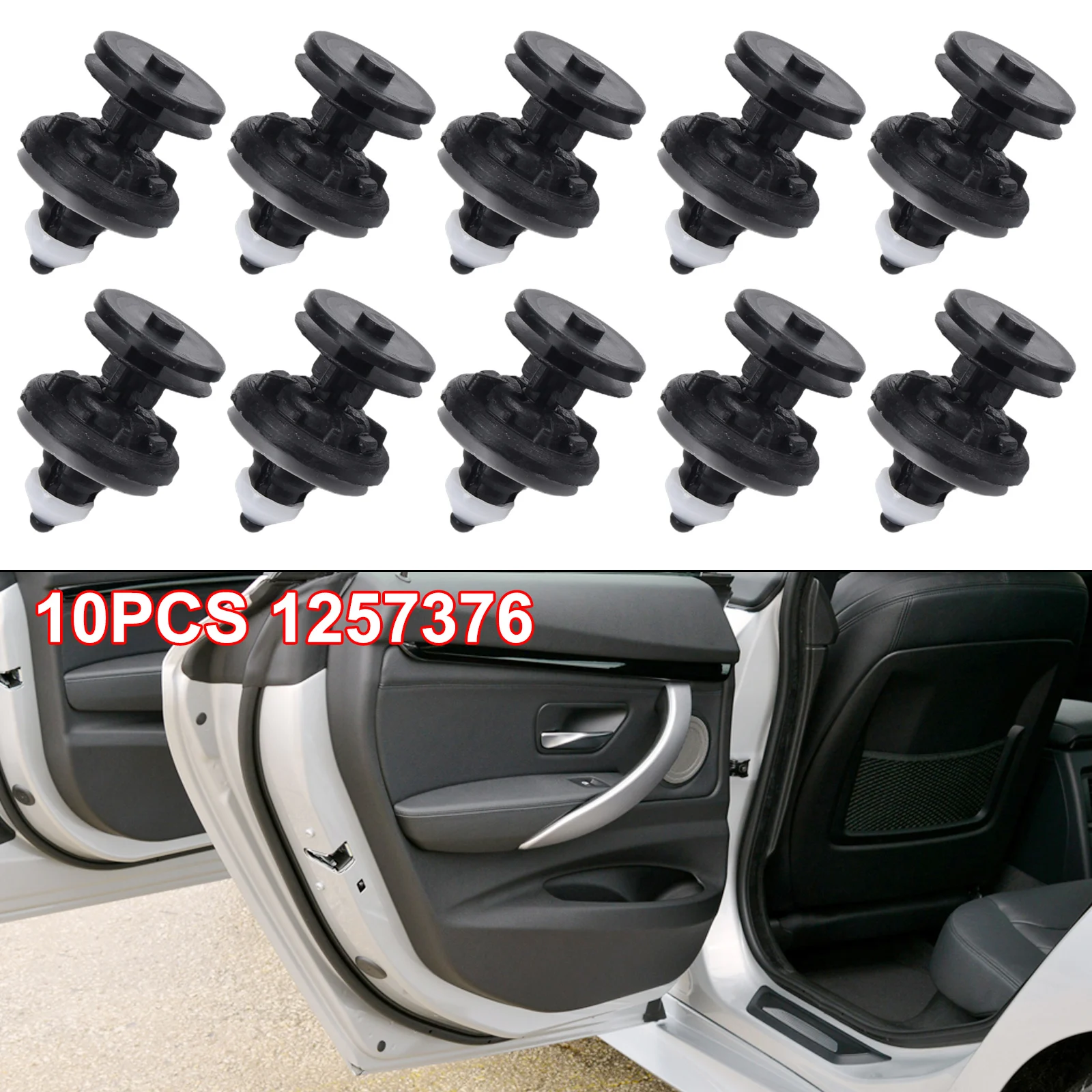 

10pcs Car Door Trim Panel Clips Fastener Fixing Rivets W709004S300 For Ford For Focus For C-Max 2003-2007 1257376