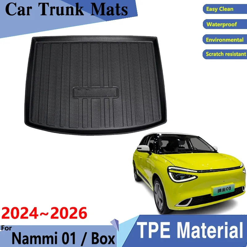 Car Trunk Mats for Dongfeng Nammi 01 Nammi Box 2024 2025 2026 Auto Rear Cargo Tray Trunk Rear Anti-scratch Pads Car Accessories