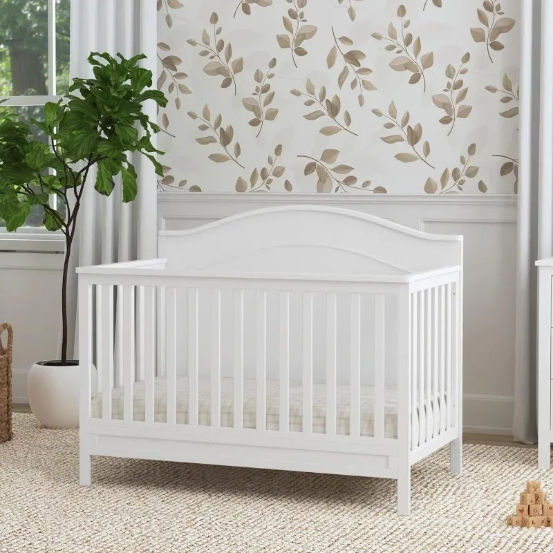 DaVinci Charlie 4-in-1 Convertible Crib in White, Greenguard Gold Certified