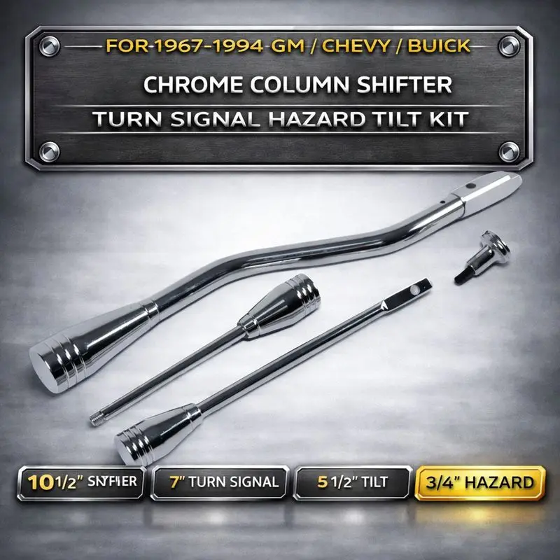 

Комплект рычагов переключения передач с хромированным покрытием для GM Chevy Buick Cadillac 1967-1994, указатель поворота, аварийная сигнализация, регулировка наклона, автозапчасти