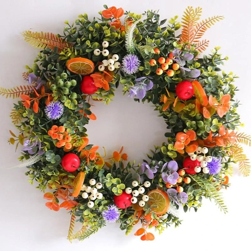 

Artificial Summer Wreath Spring Wreath for Front Door Garden Outdoor Decorations 15UB
