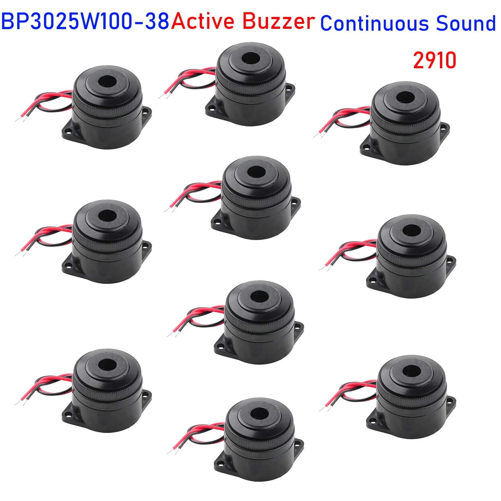 1/2/5/10pcs BP3025W100-38 2910 Piezo Active Piezo Buzzer 3-24V 90dB 3025 Continuous Sound Alarm for Arduino Security Device