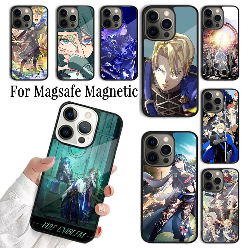 Coque Phone Case For iPhone 16 15 14 13 12 11 Pro Max Plus Magsafe Magnetic Wireless Charging Cover Fire Emblem Three Houses