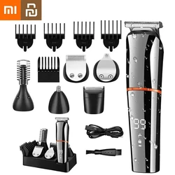 Xiaomi Youpin-cortadora de pelo 6 en 1 para hombre, recortadora de cejas y barba, totalmente lavable, Kit de aseo eléctrico