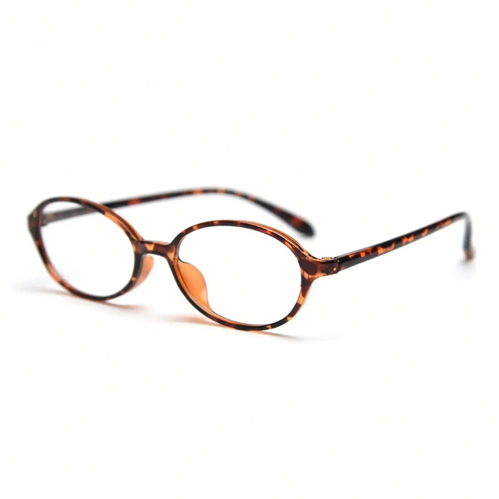 72505 Montura de gafas para miopía ovalada ligera TR90 de estilo coreano para hombres y mujeres, montura de lentes planas artísticas, adecuada para lentes graduadas