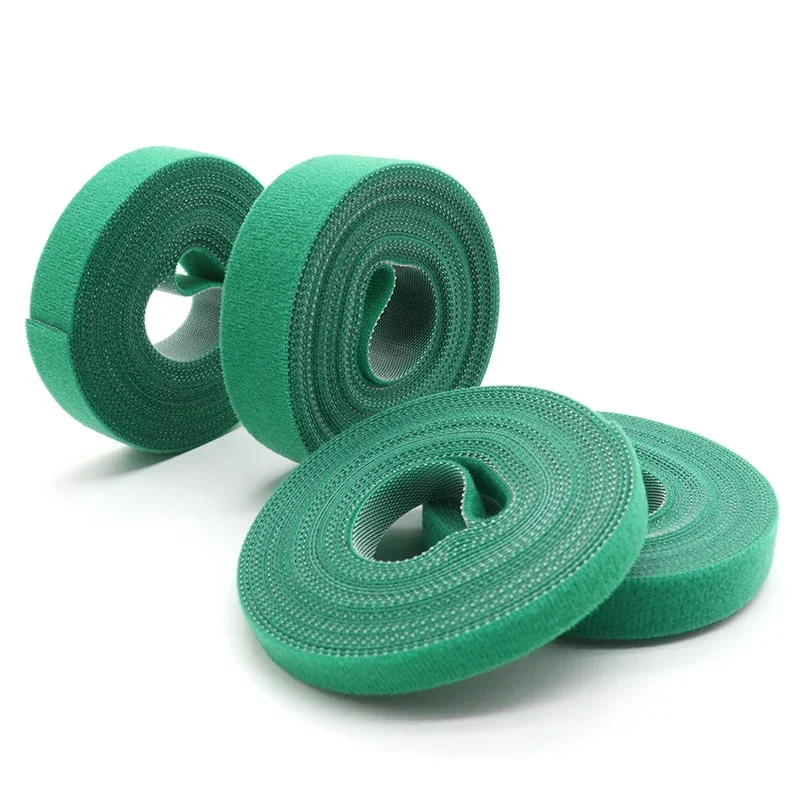 1~20R Green Cable Organizer USB Cable 10/15/20/25mm Winder Management Nylon Free Cut Ties 5M/Roll Mouse earphone Hook Loop Tape - Image 5