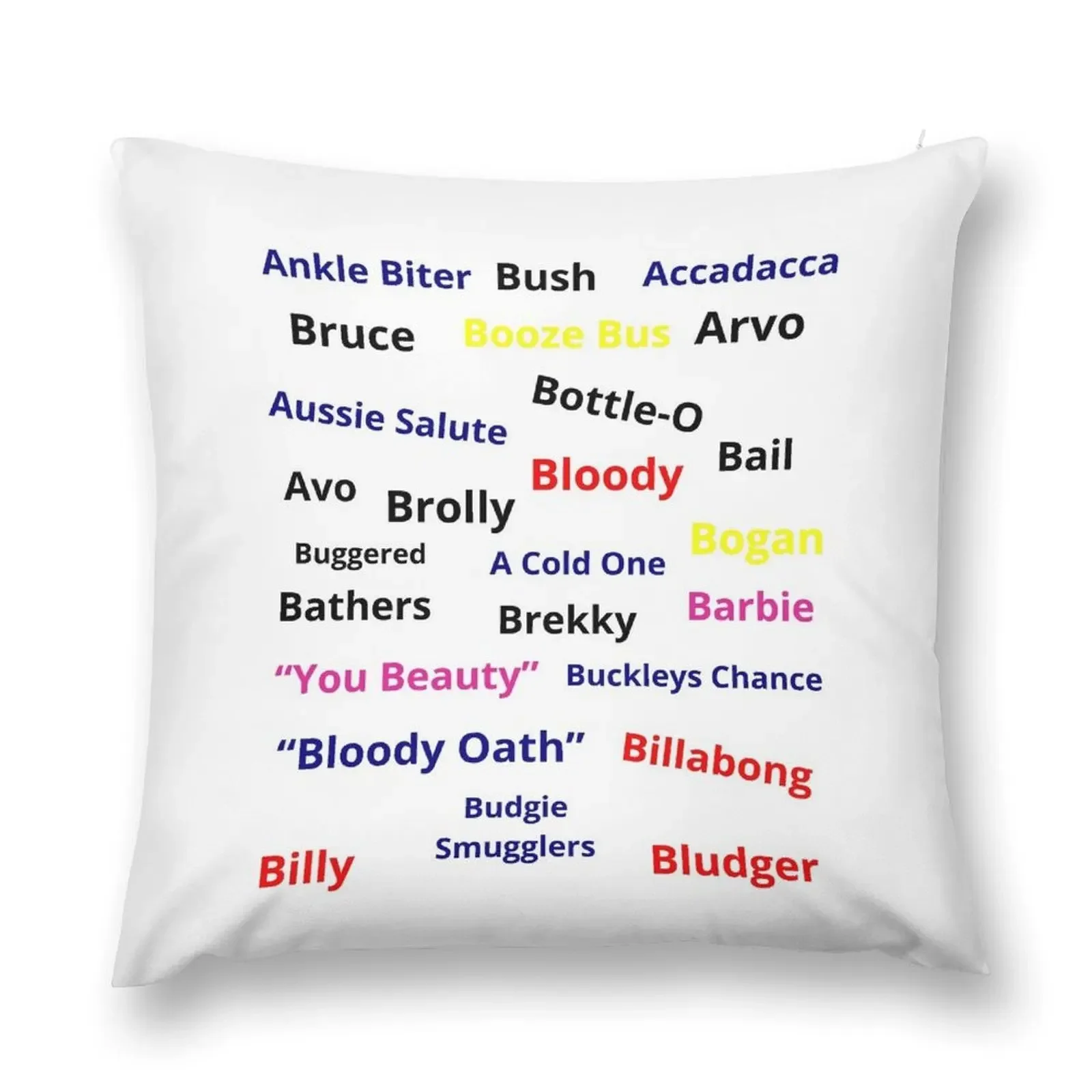 25 Australian Slang Words & Phrases-Aussie special-Best gift for a proud aussie Throw Pillow Sofa Decorative Covers pillow