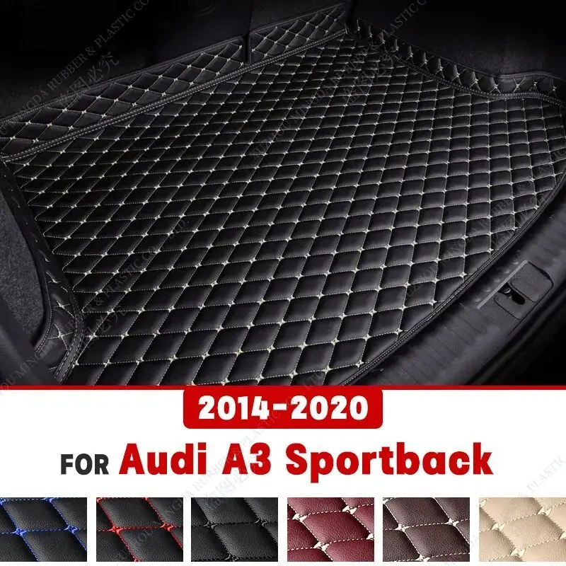 Car Trunk Mat For Audi A3 Sportback 2014 2015 2016 2017 2018 2019 2020 High Quality Cargo Liner Carpet Interior Accessories