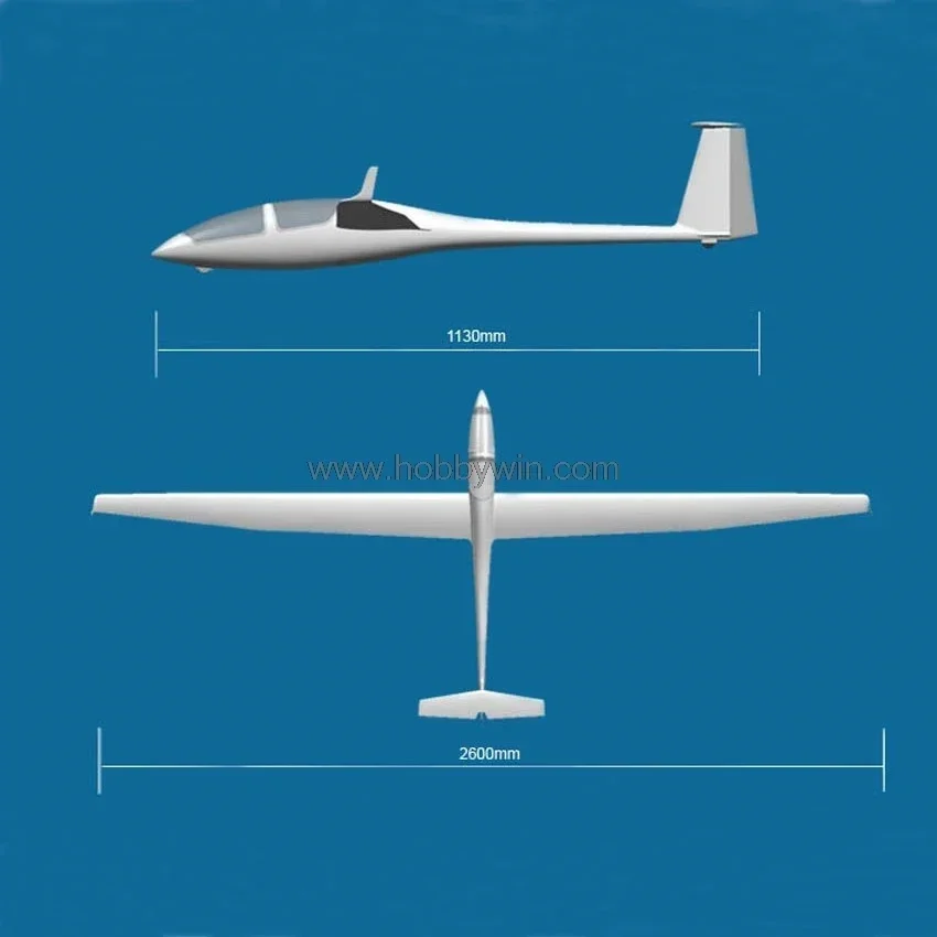 DG-505 Slope Glider 2600mm ARF without electronic parts RC Model Fiberglass Sailplane