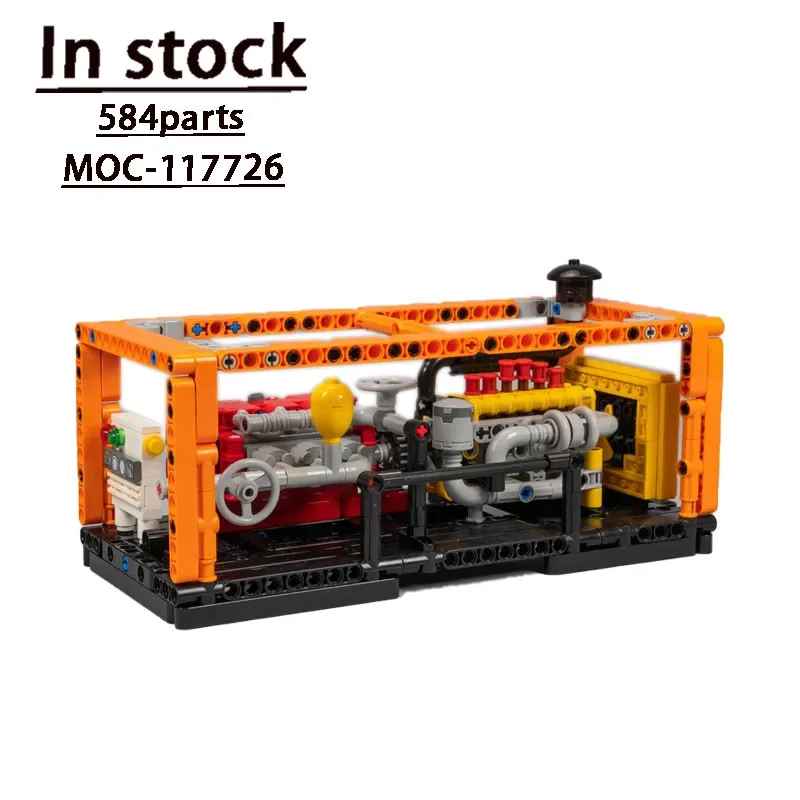 

MOC-117726Diesel Mud Pump Assembly Splicing Building Block Model 584 Building Block Parts Adult Children's Birthday Toy Gift