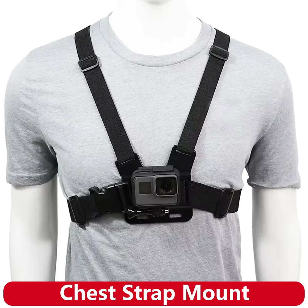 Chest Strap Mount Harness Chesty Body Mount for GoPro Hero 13 12 11 10 9 8 7 SJCAM SJ4000 AKASO insta360 DJI Osmo Action Camera