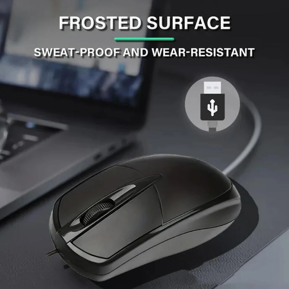 ماوس USB ماوس سلكي بصري كمبيوتر محمول مكتب منزلي مضاد للانزلاق الأسطوانة ثلاثية الأبعاد 1200 ديسيبل متوحد الخواص لعبة Mause ملحقات الكمبيوتر لسطح المكتب #3