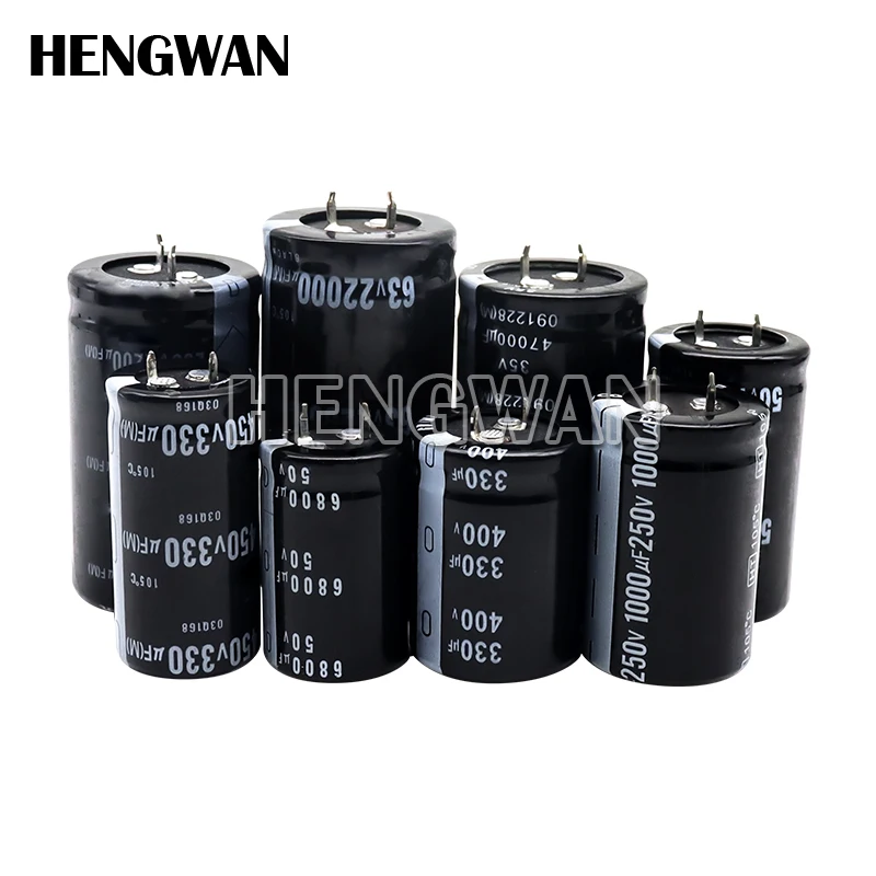 2szt Dobrej jakości 16V 25V 35V 50V 63V 80V 100V 200V 250V 400V 450V 820UF 6800UF 10000UF 22000UF Aluminiowy kondensator elektrolityczny