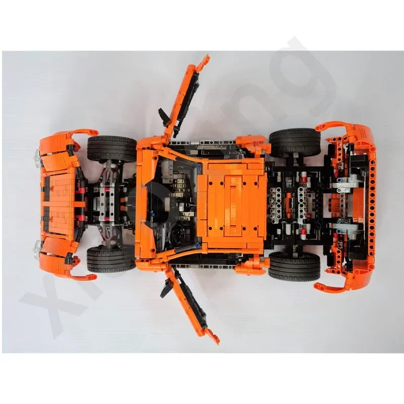 MOC-47261 New Supercar Assembly Stitching Building Blocks Model MOC Creative Building Blocks Boy Kids Birthday Toy Gift