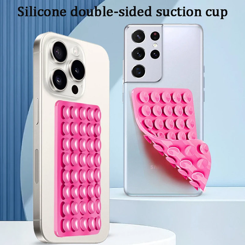 

1PC 40 Piece Square Double-sided Silicone Suction Cup Portable And Movable Tablet Phone Holder Car Holder Powerful Suction