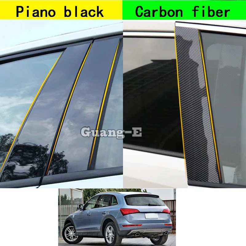 

For Audi Q5 2010 2011 2012 2013 2014 2015 2016 2017 Car PC Material Pillar Post Cover Door Trim Window Molding Sticker Parts