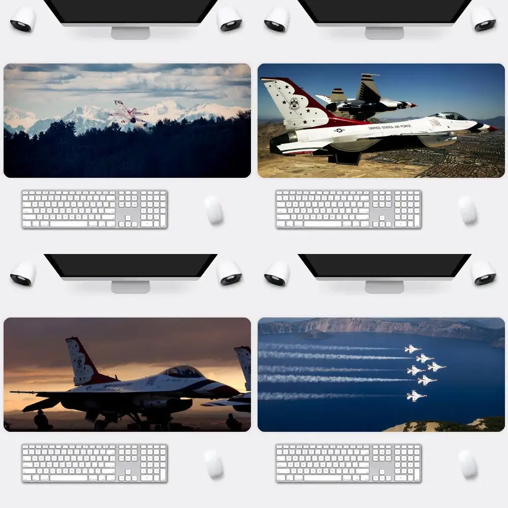 United States Air Force Thunderbirds Pads Gamer Keyboard Mat Pads Gaming Desk Protector Laptops Large Mousepad Cartoon Deskmat