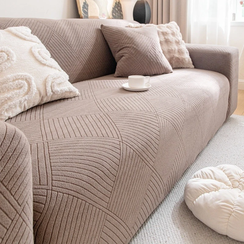 Geometric Pattern Sofa Cover Fully Wraped Elastic Couch Protective Covers Pet Friendly Sofa MattressChaise Lounge Slipcovers