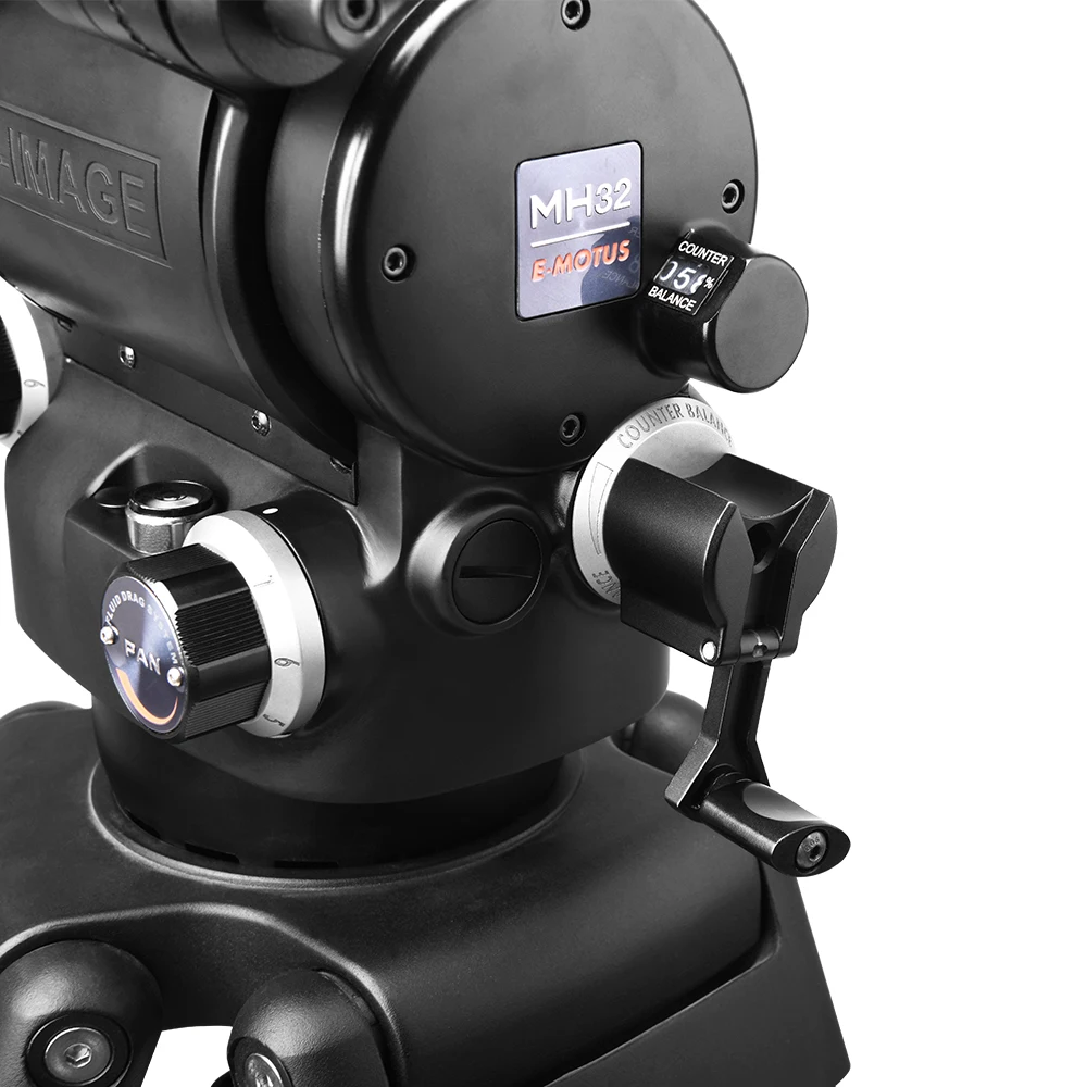 MH32 Professional Heavy Duty 32kg Payload 100mm Video Fluid Head With Continuous Stepless Counterbalance