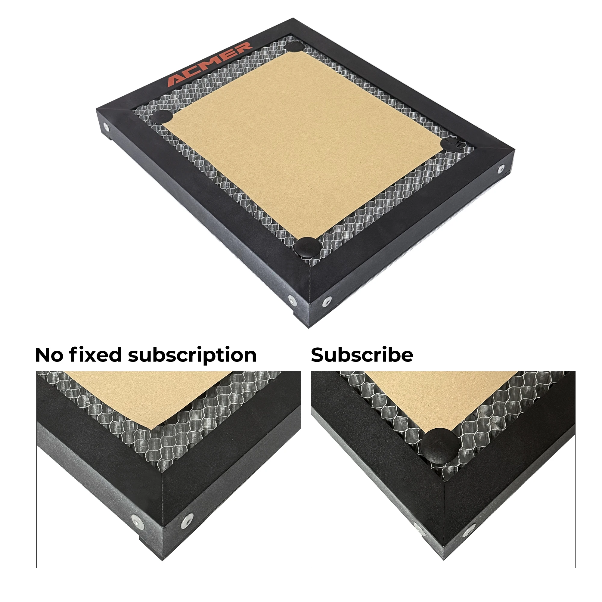 ACMER 400*400 العسل لوحة الجدول النقش بالليزر وآلة النفط الليزر العسل لوحة السرير قطع الجدول 300*300