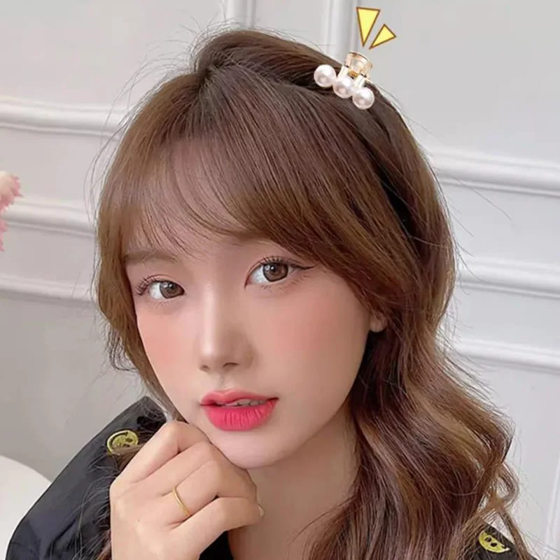 6/8/10 قطعة/المجموعة صغيرة حجر الراين اللؤلؤ هندسية مخلب شعر معدني للنساء الفتيات الحلو مقاطع الشعر الصغيرة دبابيس الشعر إكسسوارات الشعر