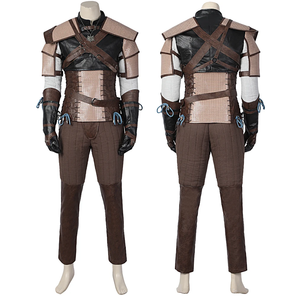 Wild Hunt Cosplay Geralt Costume Halloween Carnival Fancy Armor Outfit Men Battle Clothing With Accessories