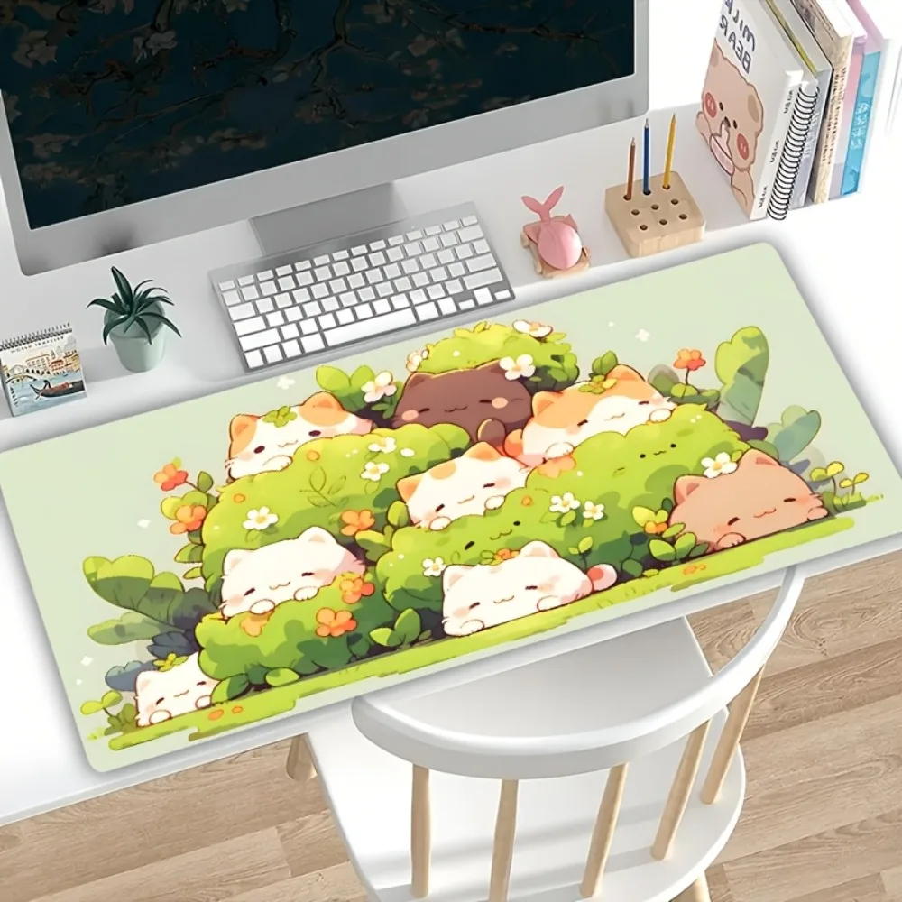 Cat-pattern oversized gaming mouse pad alfombrilla ratón ordenador computer desk accessories mouse pad cute tappetino scrivania