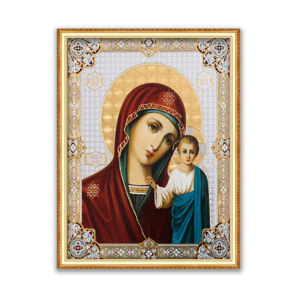 Region Orthodox Icon DIY Cross Stitch 11CT Embroidery Kits Needlework Craft Set Printed Canvas Cotton Thread Home Decoration Hot