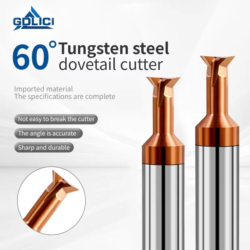 

55-градусный цельнолитой карбид вольфрамовой стали, фреза с пазом «ласточкин хвост», сверхтвердый 60 ° 45 ° 30 ° Антиоугольник из стального сплава с ЧПУ