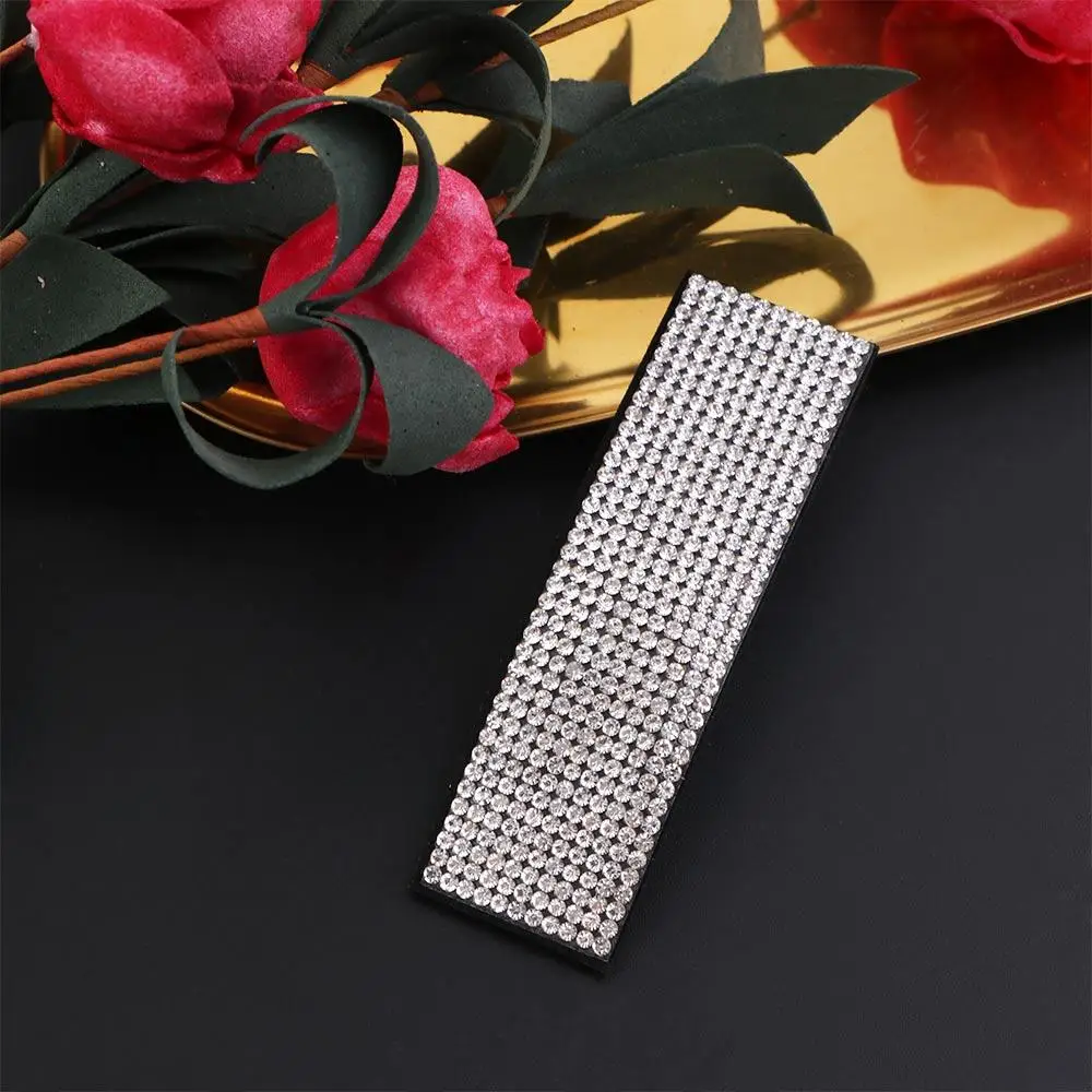 

Sweet Headwear Barrettes Rhinestone Rectangle Side Clips Crystal Korean Style Barrettes Hair Pins Women Hair Clips