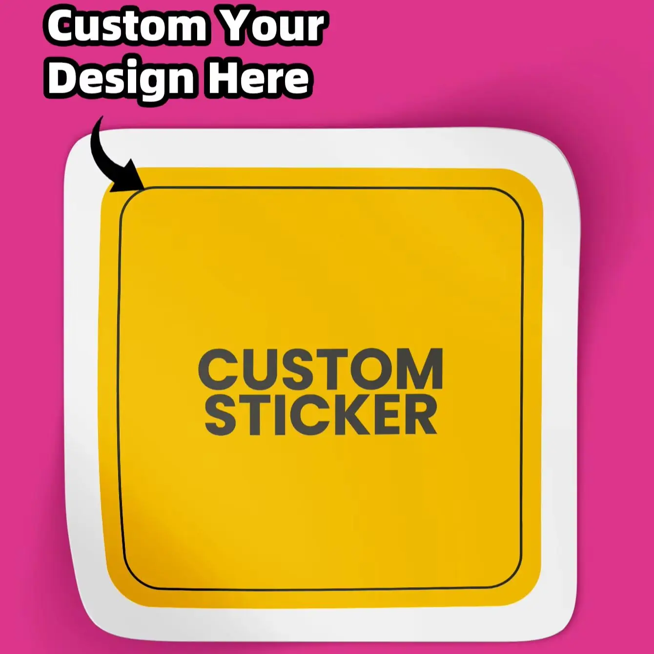 1-200PCS Custom Square Stickers for Planners, Mason Jars, Binders, Mirrors, Bike Frames, Folders, Lunch Boxes&Skateboards Labels view 5