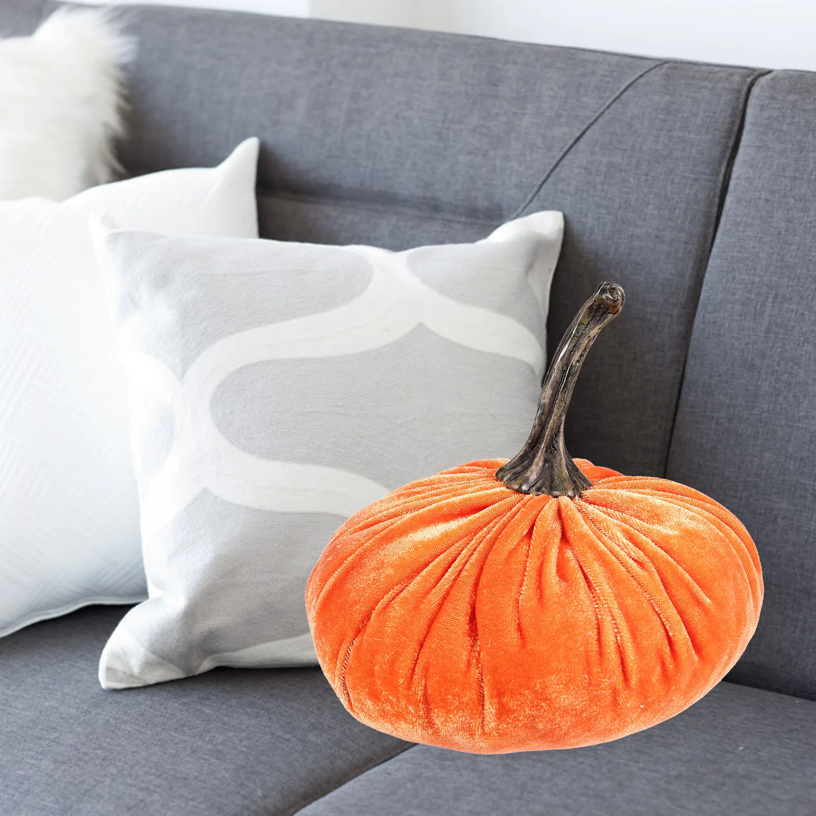 

Lovely Stuffed Pumpkin Halloween Themed Pillow Cartoon Sofa Bedroom Decor Gift For Kids Family Comfortable Simulation Cushion