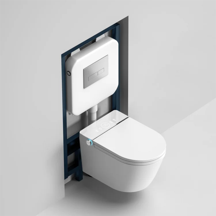 

DUTRIEUXConcealed Cistern Inodoro Многофункциональный ручной флип-женский биде P-ловушка Умный подвесной унитаз