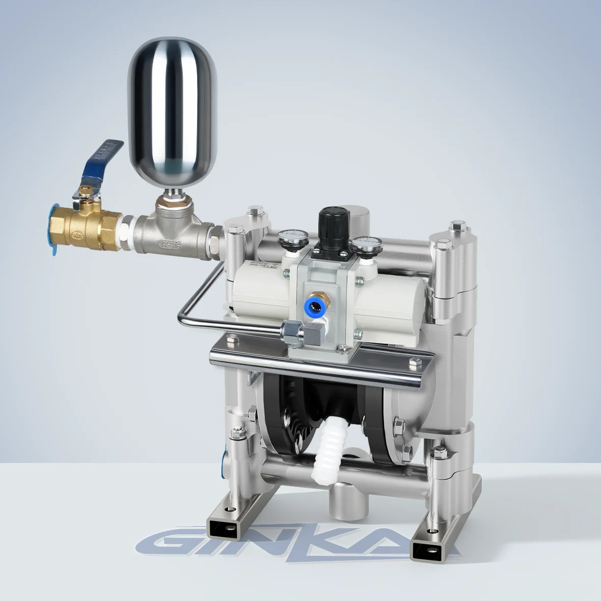 

GK 1/2" Inch 2:1 High Pressure 14 Bar Stainless Steel Booster Pump Air Operated Double Diaphragm Pump for Waste Water Slurry