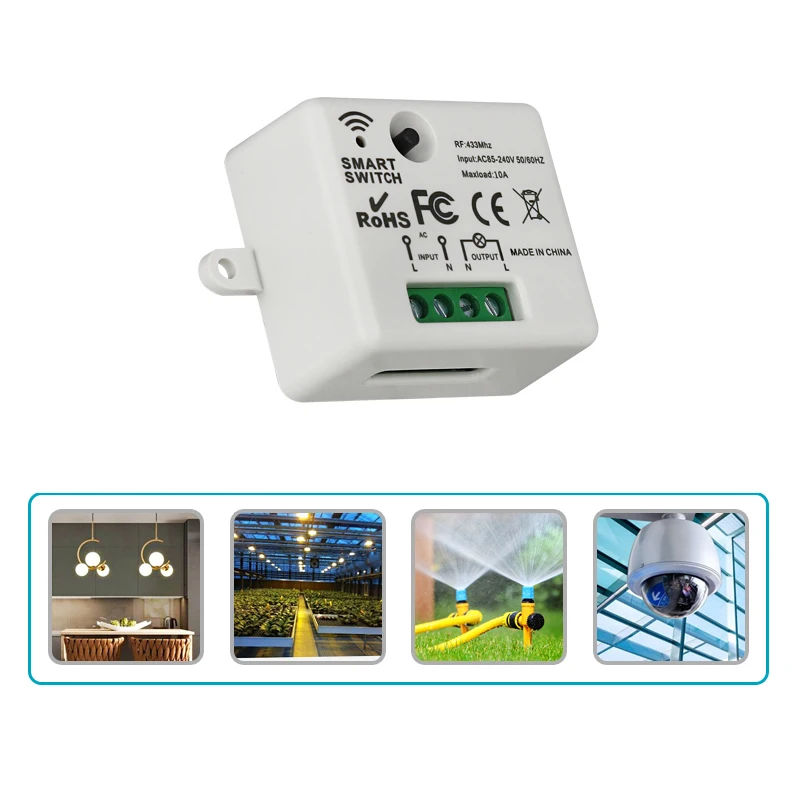 1CH AC Switch Relay Module Controller Receiver and Transmitters Remote Control for smart home products & devices