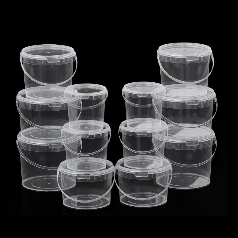 10L Round Plastic Bucket with Handle Thicken Food Grade Storage Container Chemical industry packaging Pail 1Pcs