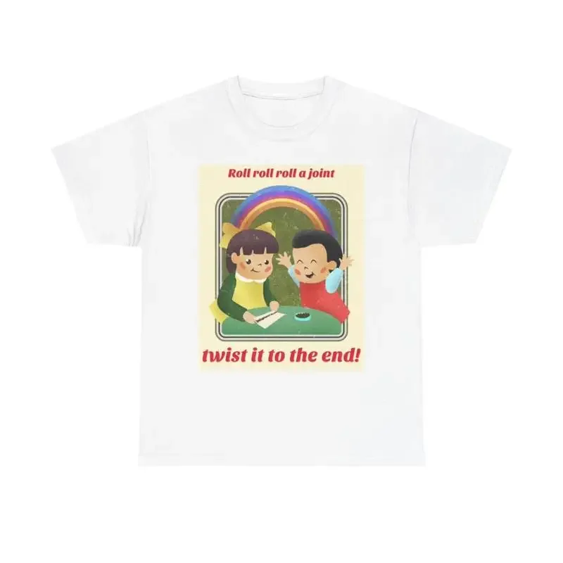 How To Roll A Joint T Shirt Vintage Funny Comedy Heavy Cotton