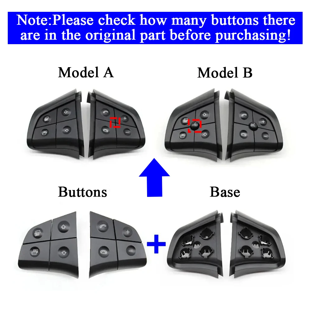 Auto Multi-funktion Lenkrad Schalter Taste Kit Control Schlüssel Für Mercedes Benz W164 W245 W251 ML GL300 350 400 450 2006-2009