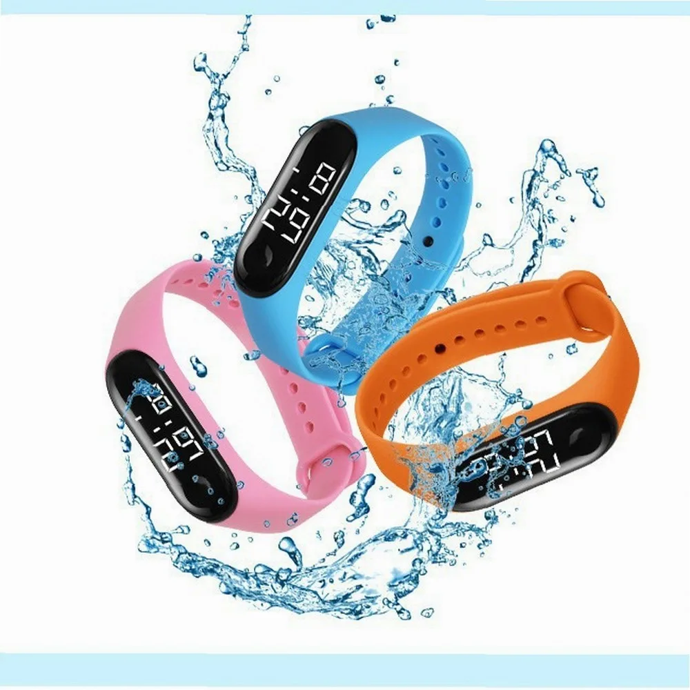 Hot Sale New LED Digital Watch Waterproof Sport Casual Fashion Kids Students Couple Swimming Touch Screen Electronic