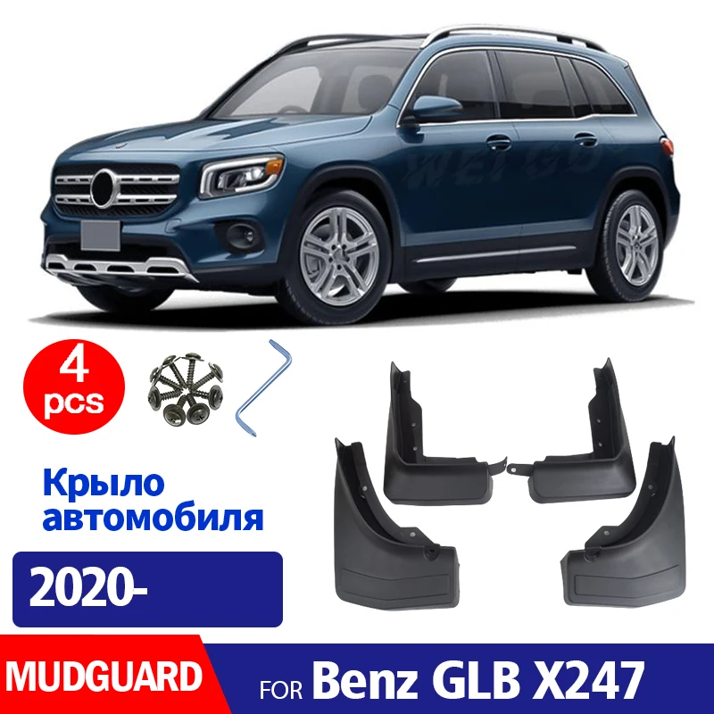 

2020 2021 2022 2023 2024 2025 FOR Benz GLB X247 Mudguard Fender Mud Flaps Guards Splash Mudflaps Car Accessories Front Rear 4pcs