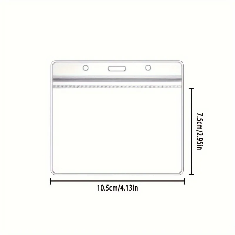 10Packaged ID Card Holder、Card clamp、Transparent Horizontal、ID Card Holder、ID Card Protector、School、Office