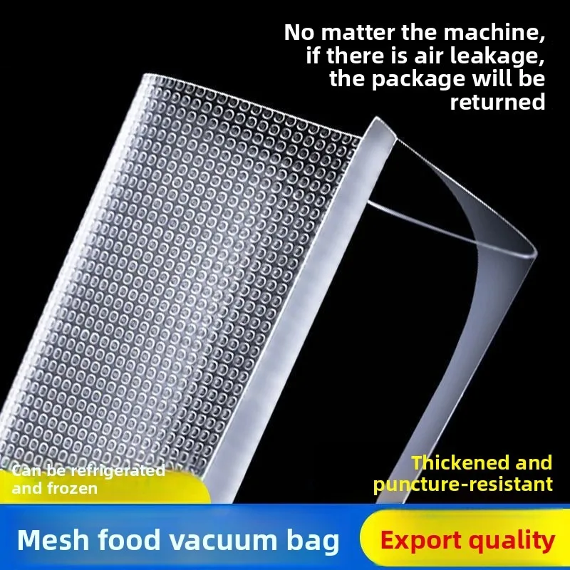 50pcs Vacuum Sealer Bags, Disposable Airtight Compression Bag, Transparent Food Packaging Bag, For Meat,Fruit And Vegetable