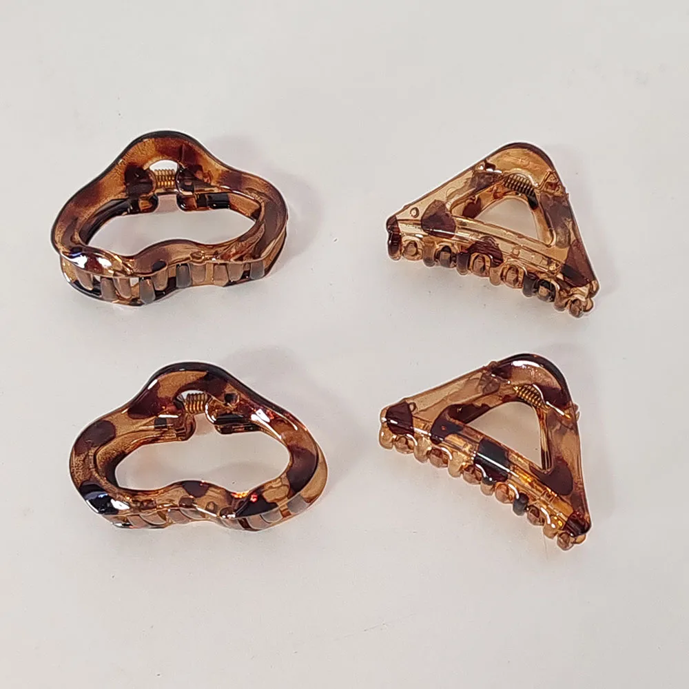 4-teiliges Set im europäischen und amerikanischen Stil, Leopardenmuster, kleine Haarklammern für Frauen und Mädchen, Retro-Haarschmuck, Kopfbedeckung – Detail 4