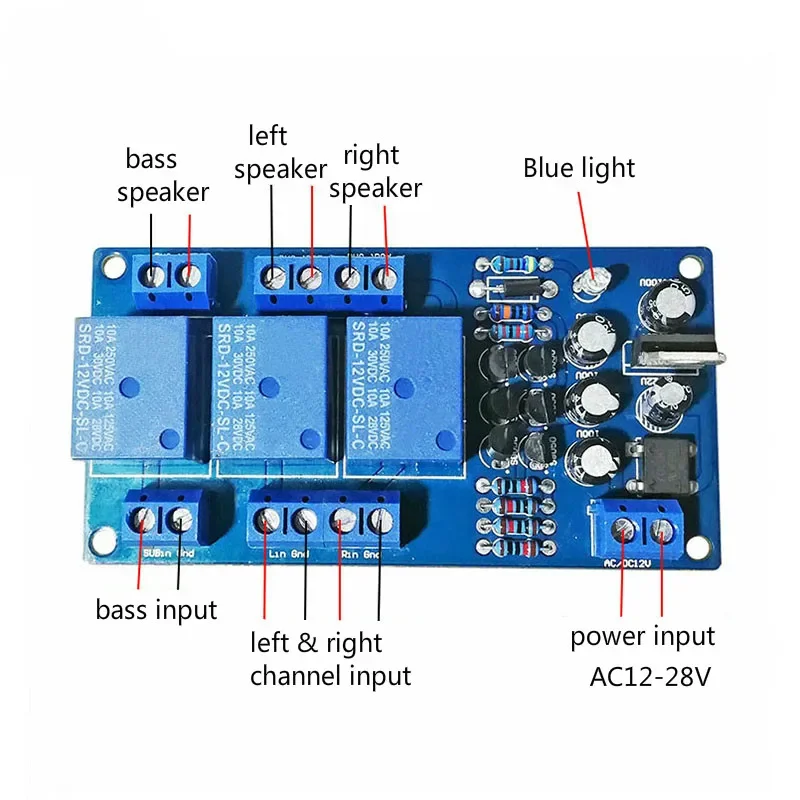 SOTAMIA 600W 2.1 증폭기 스피커 보호 보드 지연 릴레이 스피커 보호 AC12-18V 홈 오디오 사운드 앰프