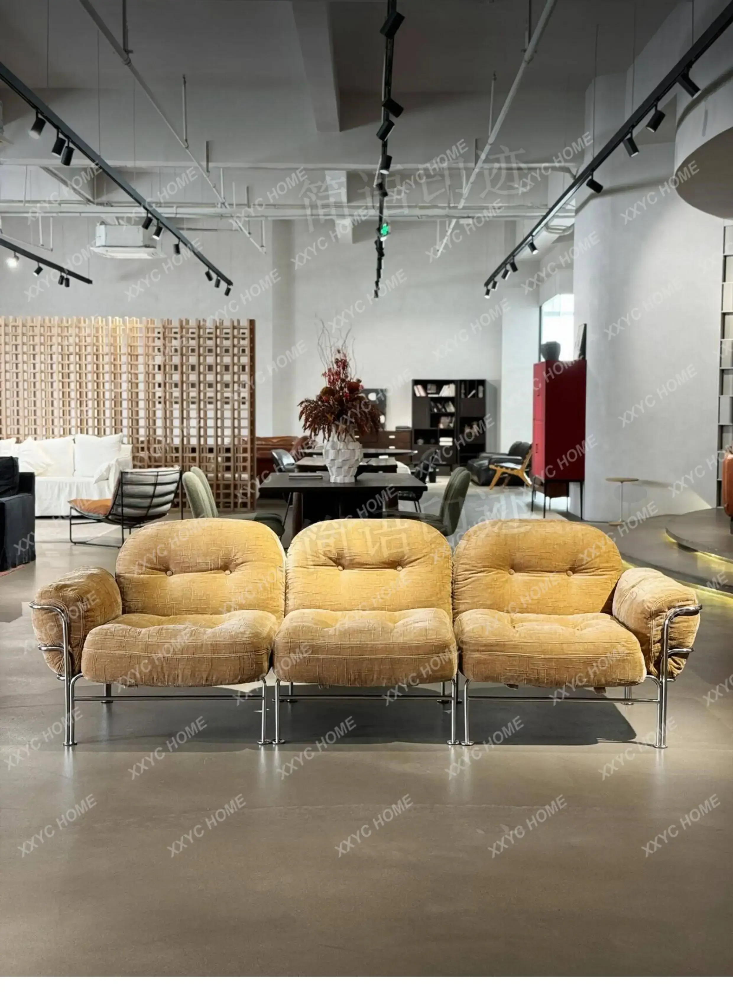 Medieval style living room balcony hotel reception area sofa
